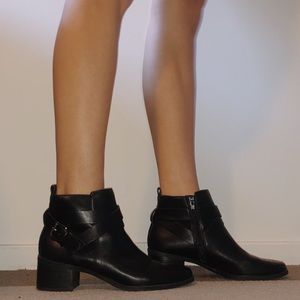 Anne Klein Black Ankle Booties